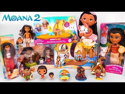 18 Minutes NO TALKING, Satisfying Unboxing ASMR Sounds with Disney Moana 2 Toys Collection