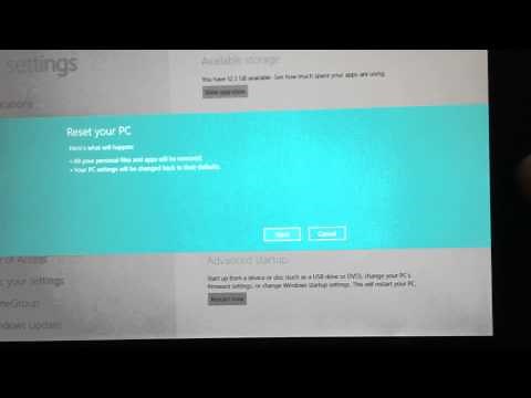 How to Reset Windows RT Back to Factory Default Settings