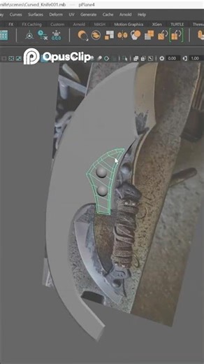 Unreal 3D Knife Modeling in Autodesk Maya