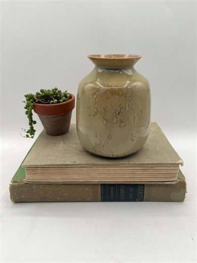 Gorgeous Organic Modern Crystalline Pottery Vase, Handmade and Signed Delana / Minimal Mid Century / Earthy - Etsy