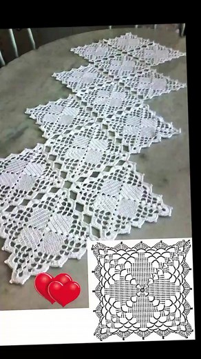 Tutorial de Camino de Mesa a Crochet con Patrón paso a paso