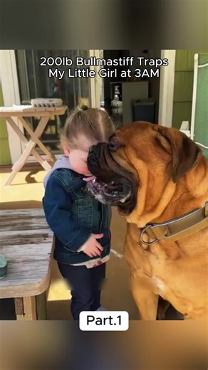 200lb Bullmastiff Traps Little Girl at 3AM—What Parents Found Will SHOCK You #AdoptDontShop #Bullmastiff #Heartwarming #USA #RescueDog