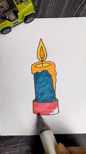 Easy Candle Drawing Tutorial . . #candle #candledrawing #easydrawing #kidsdrawing | Kids Drawing Ideas