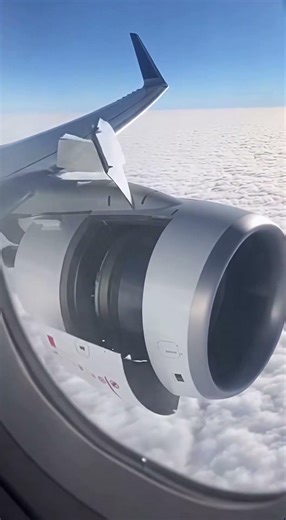 Huge Commercial Jet Struggles As Engine Casing Peels Away Midair