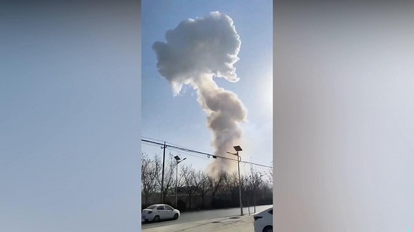 Residents run out of shaking homes as explosion sends mushroom cloud rising skyward
