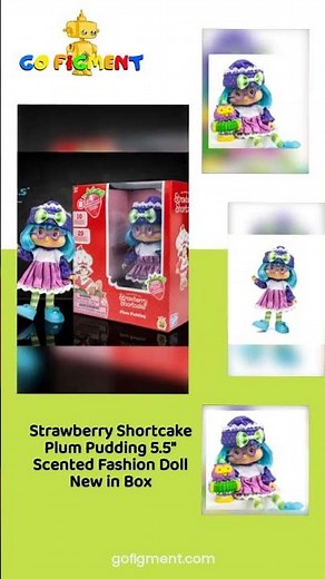 Strawberry Shortcake Plum Pudding 5.5" Scented Fashion Doll New in Box