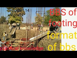 BBS of footing, calculation of Steel in footing