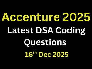 Latest Accenture Coding Questions Discussed 2025 Batch | Accenture Actual Coding Questions