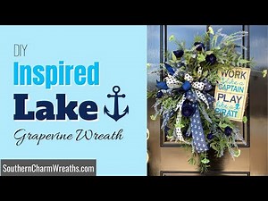 DIY Lake Themed Wreath for Front Door