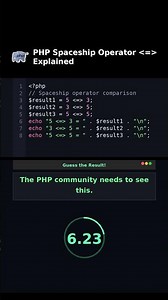 PHP Spaceship Operator Explained #phpspaceshipoperator