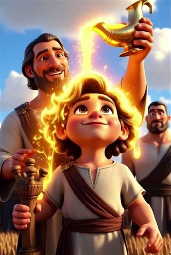 Slingshot Hero! 🎯 David Takes Down the GIANT! (Bible Story) | ToMaF #shorts #faithjourney