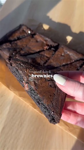 small batch brownies🤎 my go-to fudgy brownie batter baked in a loaf pan. it makes just 8 perfect brownies to enjoy throughout the week! comment “brownies” and I’ll send the recipe to your DMs https://atsloanestable.com/small-batch-brownies/ #brownierecipe #smallbatchbrownies #smallbatchbaking | Sloane's Table