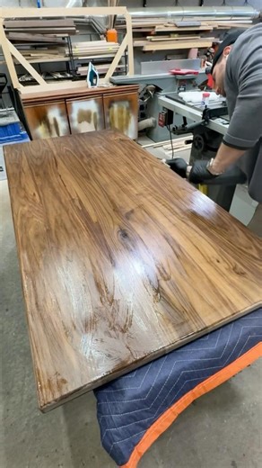 Oiling up a MCM desk for a client! - Full build video coming soon!