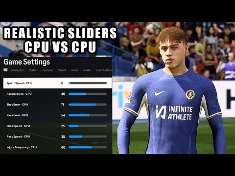 NEW EA FC 24 Realistic CPU VS CPU Sliders + Gameplay