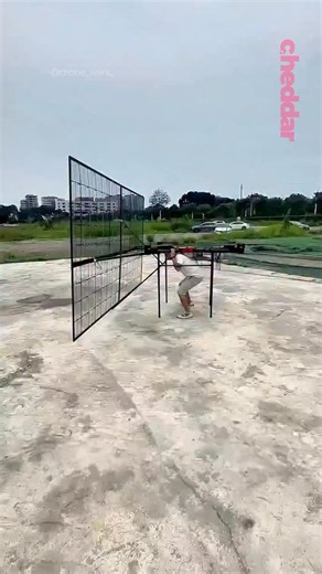 Imagine this floating screen, but it’s Wong Kar Wai’s In the Mood for Love on repeat - Credit @drone_wars_ #drones #china #chinesetech #newtech | cheddar news