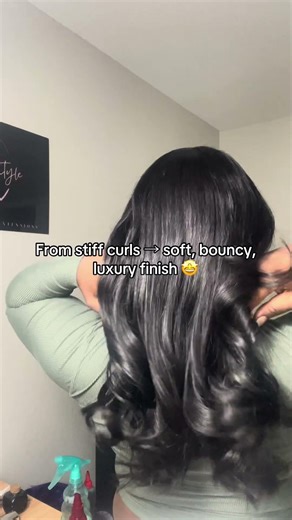 From Stiff Curls to Soft Bouncy Luxury Curls ✨ Roller Set Take Down