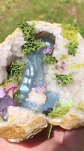 Mushroom Fairyland Geode - Etsy
