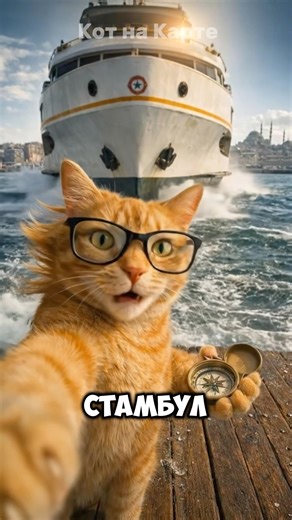 Кот Том в Стамбуле / В поисках границы Европы и Азии / Паром, компас и Босфор / Тайна Девичьей башни