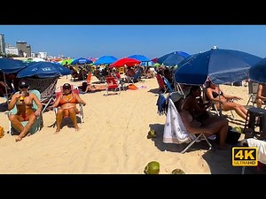 Everyday Beach Walking in Brazil 🇧🇷🌊 | 4K 60FPS | Natural Atlantic Life