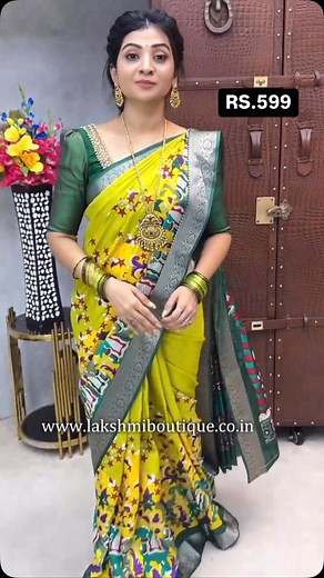 67K views · 267 reactions | ✨CODE : DSYG615 ,Rs.599 ✨Jewel code - TS164 , bangle - BG11 ✨Place an Order through Our Website “www.lakshmiboutique.co.in” ✨Premium Dola Silk @lakshmiboutique2021 | Lakshmi Boutique | Facebook