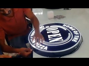 Round Blake aycrelic 3d led signboard making || saifi sign board#Faeemsaifi