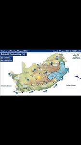 WEATHER FORECAST FOR 2024-08-05 ISSUED BY THE SOUTH AFRICAN WEATHER SERVICE. FREE STATE: --------------- Partly cloudy at first, otherwise fine and cool to cold. Source: South African Weather | WelkomCity Stad