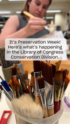 92K views · 2.8K reactions | It’s #PreservationWeek! We are celebrating by bringing you a behind the scenes look at what some of our conservation experts do on a daily basis to preserve the materials housed at the Library of Congress. | The Library of Congress | Facebook
