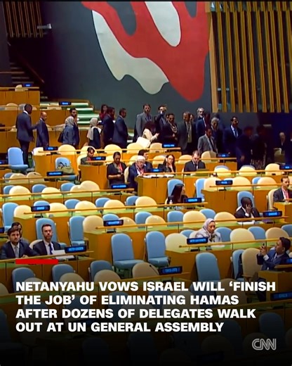 Follow live updates: Netanyahu vows Israel will "finish the job" of eliminating Hamas after dozens of delegates walk out at UN General Assembly: https://cnn.it/3IK5rT9 | CNN International