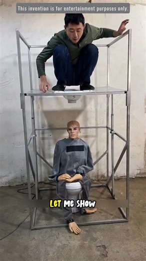 The Design Is Very Human on Instagram: "🚽✨ This shared toilet with both squatting and sitting functions is very stylish and easy to use! 😌👍 #toilet #science #experiment #invention #funny This invention is for entertainment purposes only."