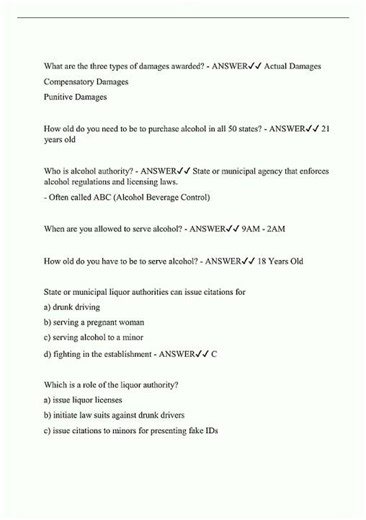 #learnexams SERVSAFE ALCOHOL EXAM QUESTIONS AND ANSWERS 100 CORRECT LATEST UPDATED new video