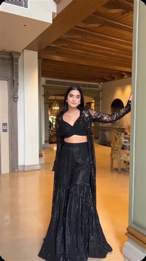 The Karigar Khana🪡 on Instagram: "Thinking what to wear in cocktail/sangeet parties … Then here you go PERFECT BLACK HOT FIT🖤🤩🤌🏻✨ Rate : ₹2999/- ( Please Note : Free ship & express delivery on online payments all over INDIA.) ▪️FABRIC DETAILS :- 👉🏻BLOUSE : HEAVY NET WITH EMBROIDERY AND SEQUINS WORK 👉🏻PLAZO : SOFT NET FULLY STITCHED 👉🏻SHRUG : HEAVY NET WITH EMBROIDERY AND SEQUENCE WORK (FREE SIZE) To order or inquire, take a screenshot & WhatsApp us at **9987065499** or click the link 