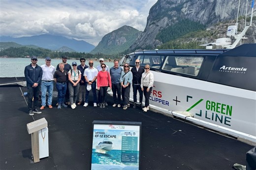 B.C.’s first ‘flying ferry’ makes waves at the Squamish oceanfront