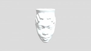 FEMALE_HEAD_VASE_braid_v2 - 3D model by mendezcakson