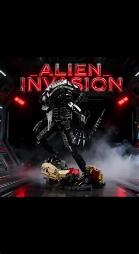 ALIEN INVASION: BRICK EDITION#ALIEN #scifi #HORROR #dark #xenomorph #MOC #gothic #cool #DANGER #unique #legotiktok