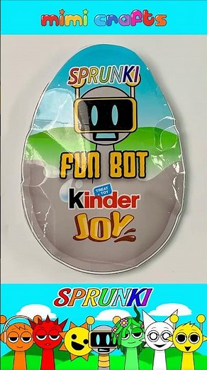 🍬 Incredibox SPRUNKI Fun Bot PHASE 1vs2vs3vs4 squishy, Kinder Joy Blind Bag Unboxing