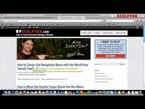 How to Center Navigation Menu WordPress Twenty Twelve Theme