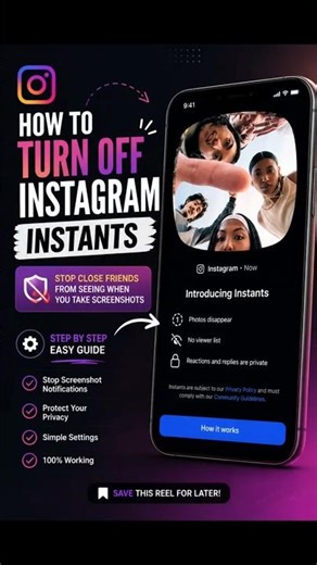 Instagram Can SEE Your Screenshots Now? 😳 Turn OFF Instants FAST! #instants