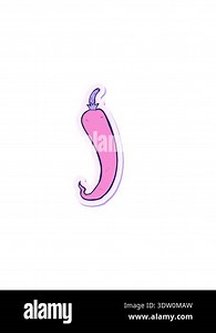 horizontally vibrating animation of sticker of a cartoon chilli pepper Stock Video Footage - Alamy