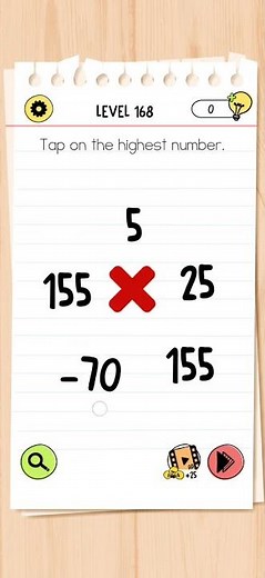 Brain Test 4 : Trickey Friends : Level 168: Walkthrough Solution#braintest #game #gameplay#braingame