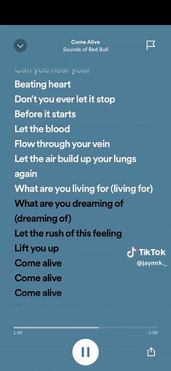 Come Alive: Energizing Lyrics and Vibes