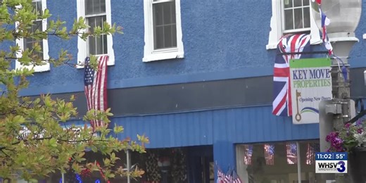 Businesses along Main Street in Front Royal prepare for parade of British royalty