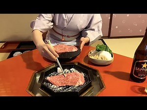 High-end Wagyu Beef Sukiyaki - Mishimatei - Kyoto in Japan -