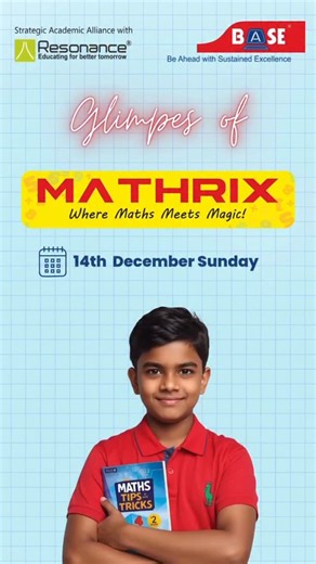 BASE Education on Instagram: "Maths + Magic = A Sunday to Remember! ✨➗ We have successfully wrapped up MATHRIX: Where Maths Meets Magic! at BASE, Rajajinagar! 🎓 It was incredible seeing so many bright Class 7 students unlock the secrets of numbers. From mastering “Tips & Tricks” to the intense “Create and Conquer” group activity, the energy was absolutely electric. ⚡ Highlights of the day: 🧠 Mind-bending puzzles & Magic Mathematics 🎥 Amazing Facts Audio-Visual session 🏅 Medals & Certificates