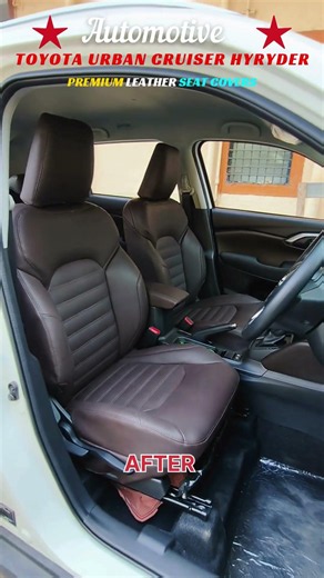 Toyota Urban Cruiser Hyryder Premium Leather Seat Covers | Luxury Interior Modification by Orchis🚗👌