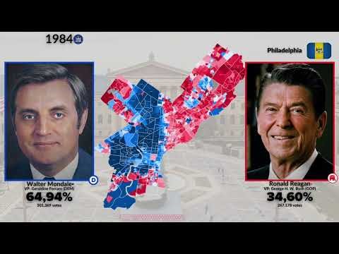 United States Presidential Election 1984 in major cities