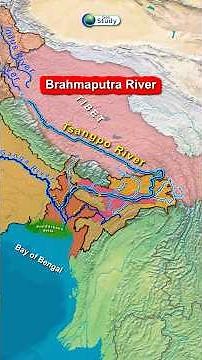 Brahmaputra River System ( ब्रह्मपुत्र नदी ) Through Map Animation #geography #upsc #geostudy