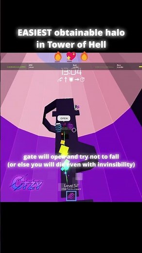 EASIEST Halo in Tower of HELL?!? 🔥💀 | Carmine Halo #toh #towerofhell #roblox #shorts