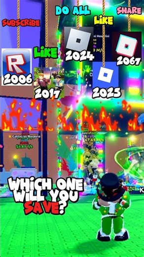 SAVE ONE😱 Old vs New vs 2067 Roblox Logo💔💀 #robloxshorts
