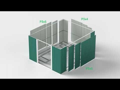 Garden Sanctuary 8x8ft Large Metal Garden Tool Storage Shed Green