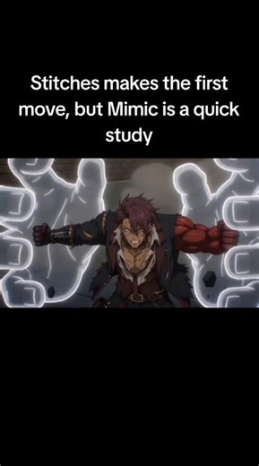 Stitches makes the first move, but Mimic is a quick study #Shonen #action #Mime #anime #FYP